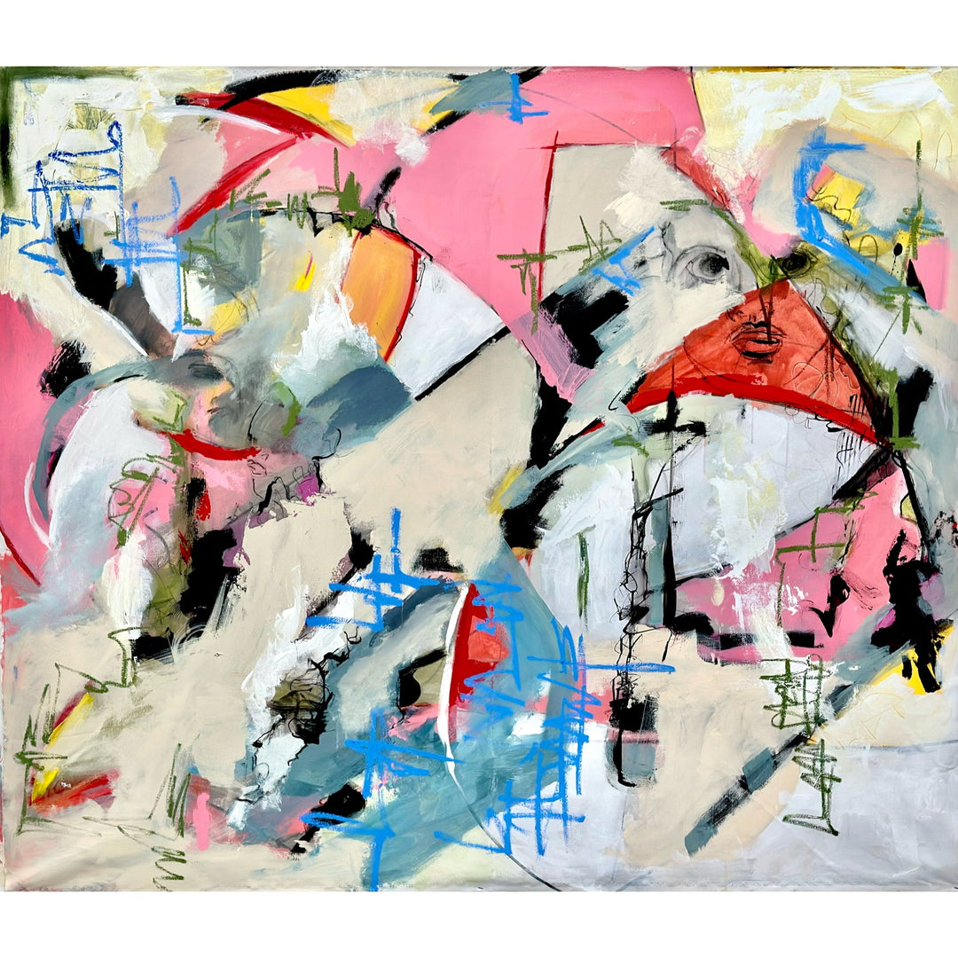 Carousel - Donna Isham - Acrylic, Ink & Graphite on Stretched Canvas, 70x60 - Morton Contemporary Gallery, Philadelphia