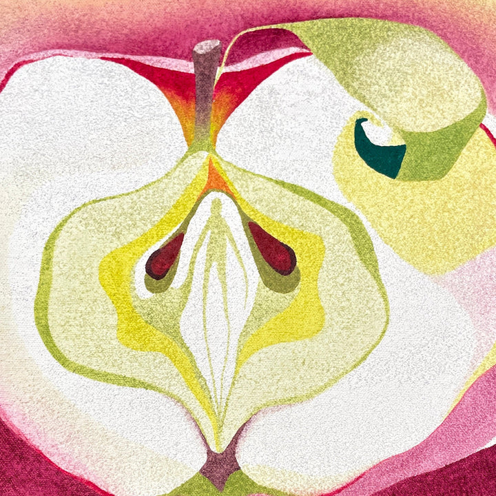 Apple, Pink, Surrealist, Surrealism, Nature, Natural, Textured, Fruit