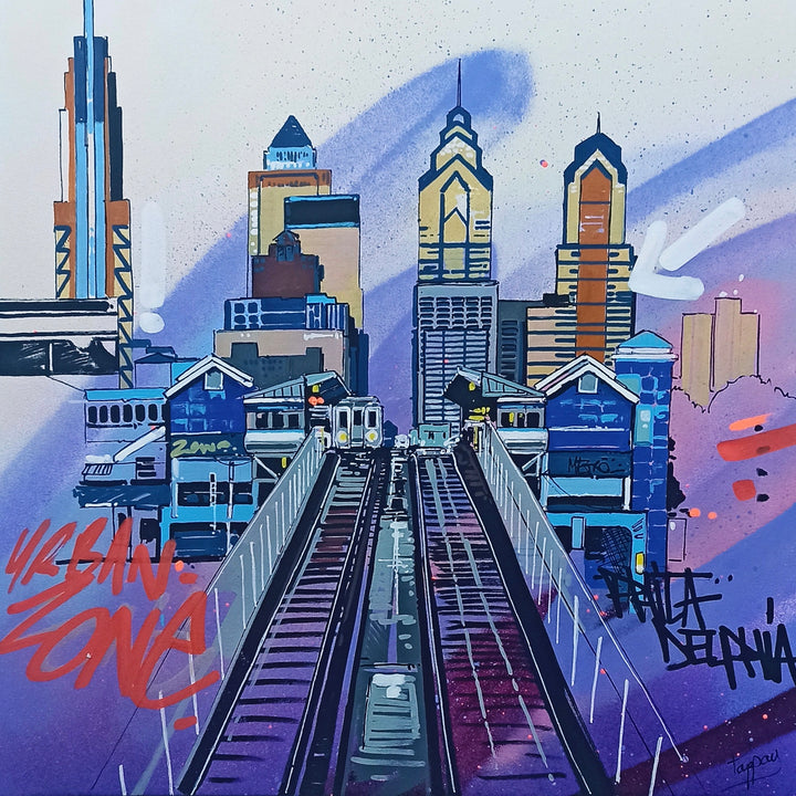 Purple, Blue, Evening, City Scape, Philadelphia, Philly, Skyline