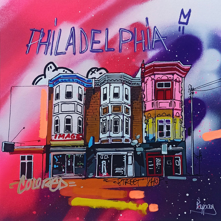Graffiti, Urban, City Scapes, philadelphia, Ombre, Red, Pink, Purple