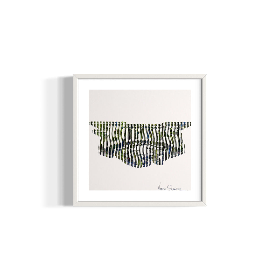 Philadelphia Eagles football logo team green white in vertical lines on white background