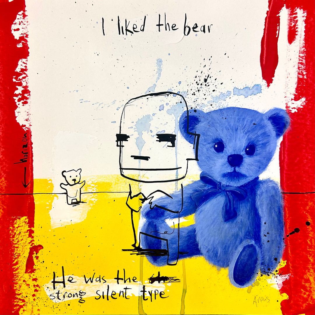 Humorous, Primary Colors, Satire, Teddy Bear, Contemporary, 