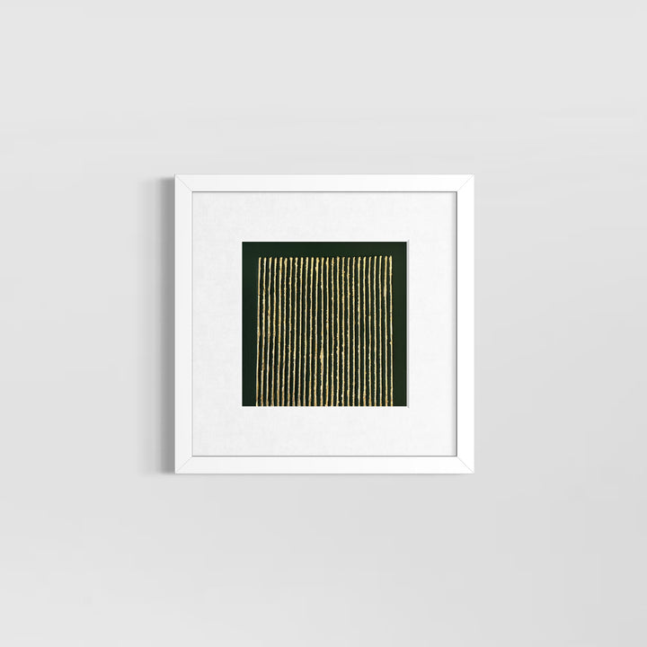 dark green hunter mate background with golden shiney lines vertical minimal abstract with joint compound textured
