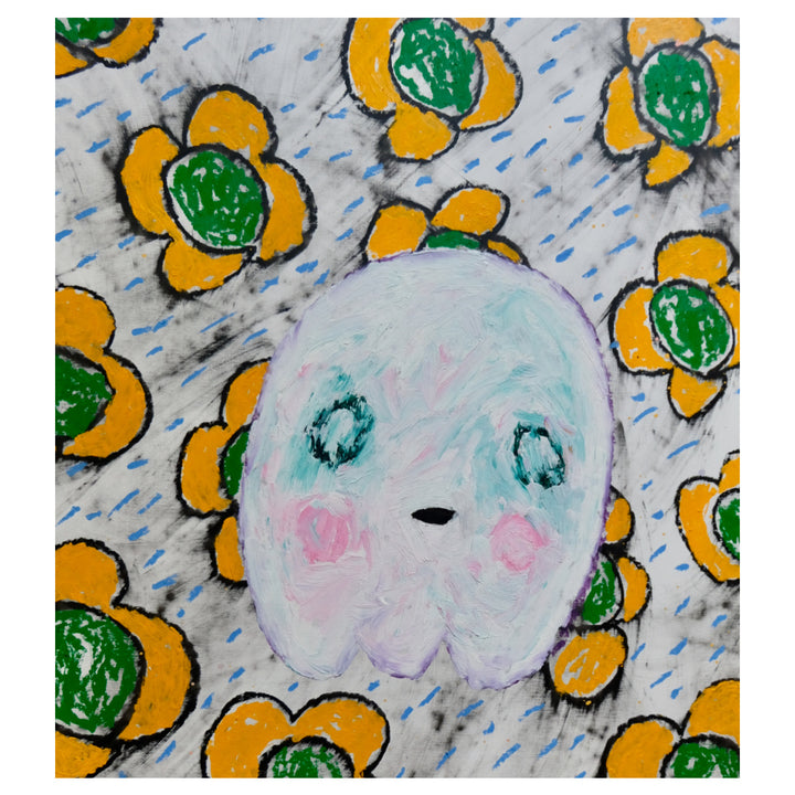 Sunny Flower Ghost a painting by Adam Handler. Oil stick on Canvas. 