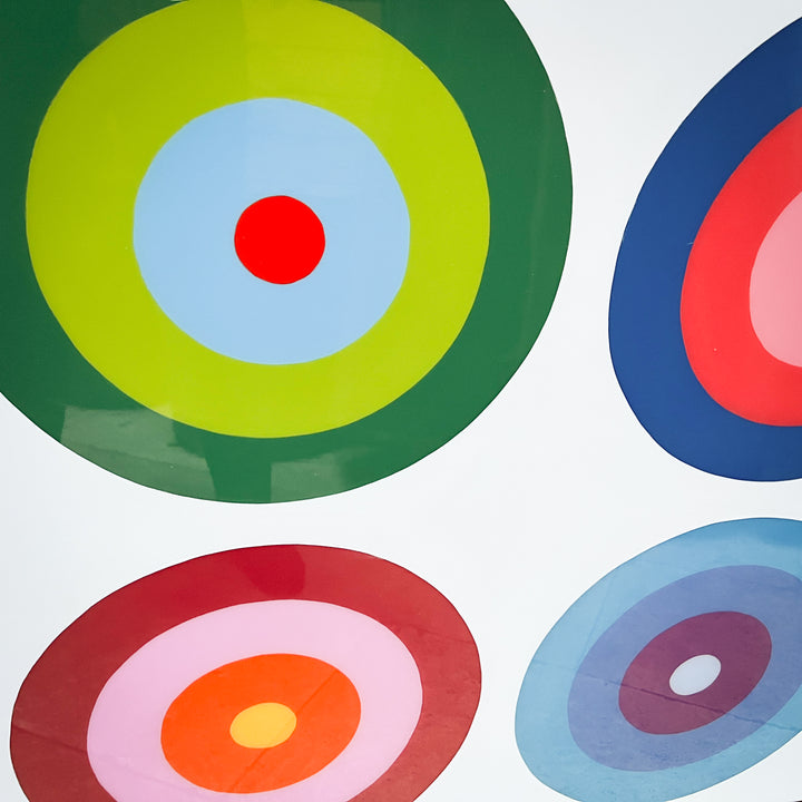 Detail of Stephanie Henderson "Obsessive Tendencies", acrylic and resin on 48&